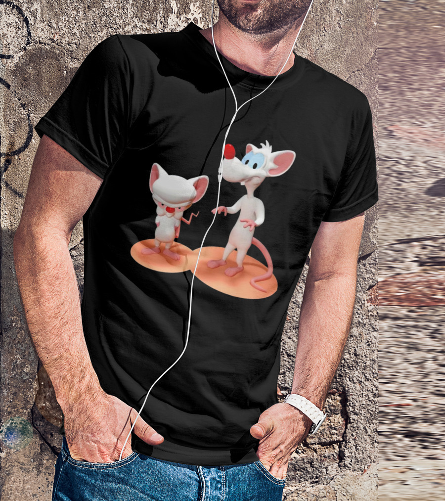 Pinky And The Brain Cartoon Characters Retro Animation Duo T-Shirt