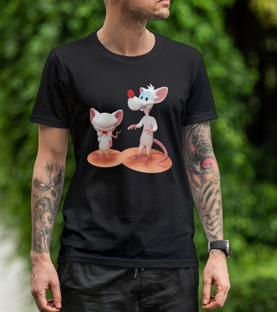 Pinky And The Brain Cartoon Characters Retro Animation Duo T-Shirt