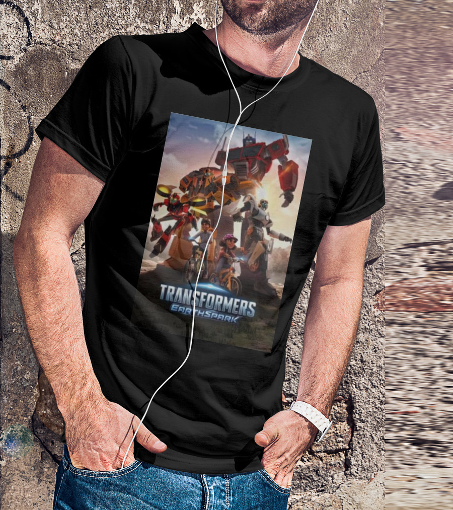 Transformers Earthspark Optimus Prime And Friends Adventure Scene T-Shirt