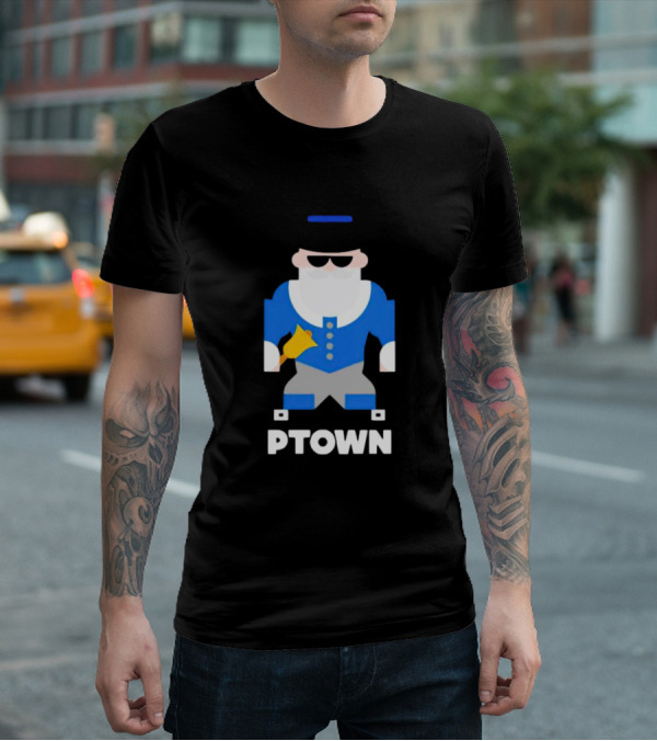 PTOWN Crier With Blue Jacket And Bell T-Shirt