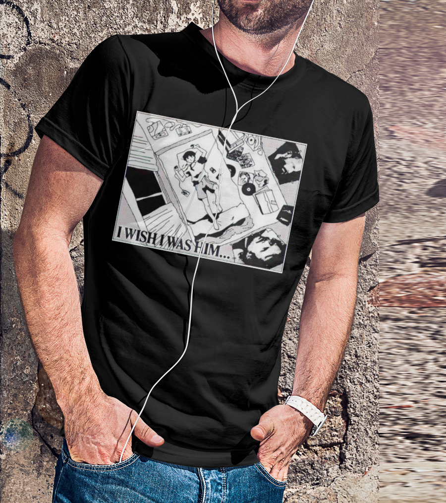 I Wish I Was Him Bedroom Anime Manga Scene T-Shirt