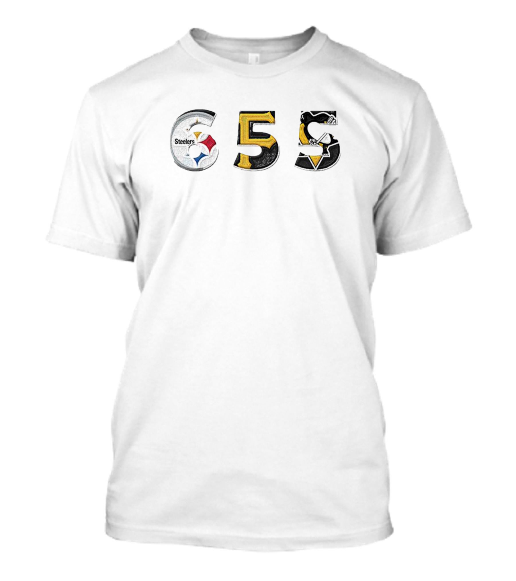 Steelers Pirates Penguins 655 Sports Logo Collage T-Shirt