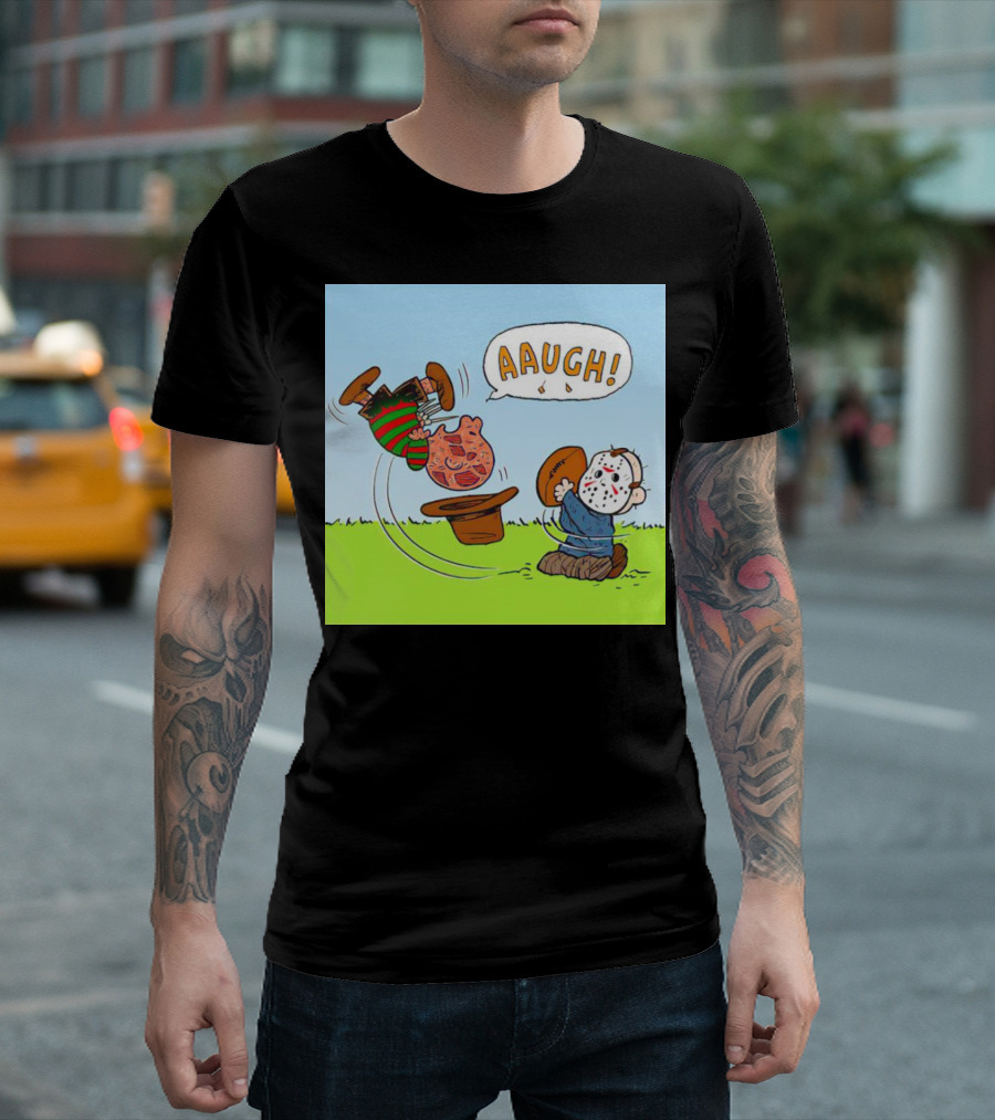 AAUGH Freddy You Blockhead Horror Parody Crossover T-Shirt