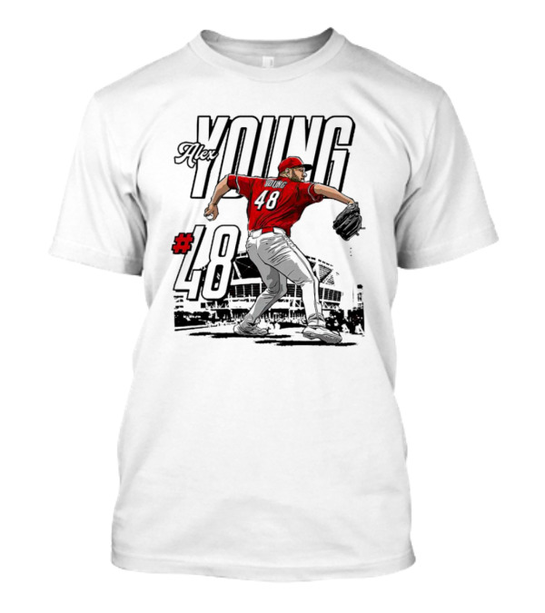 Alex Young #48 MLBPA Stadium Pitching Action T-Shirt
