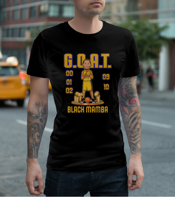 G.O.A.T. Black Mamba Basketball Legend 00 01 02 09 10 T-Shirt