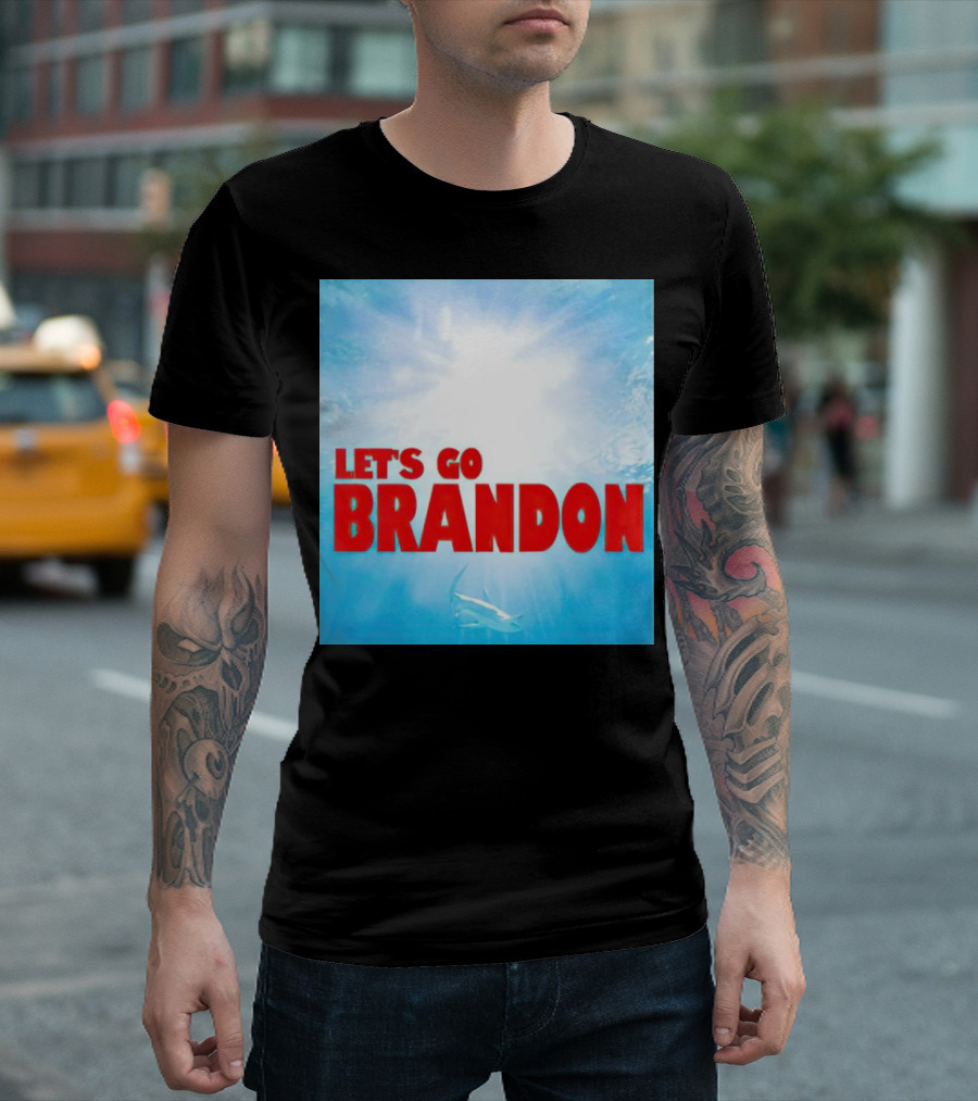 Let's Go Brandon Ocean Shark Jaws Inspired T-Shirt