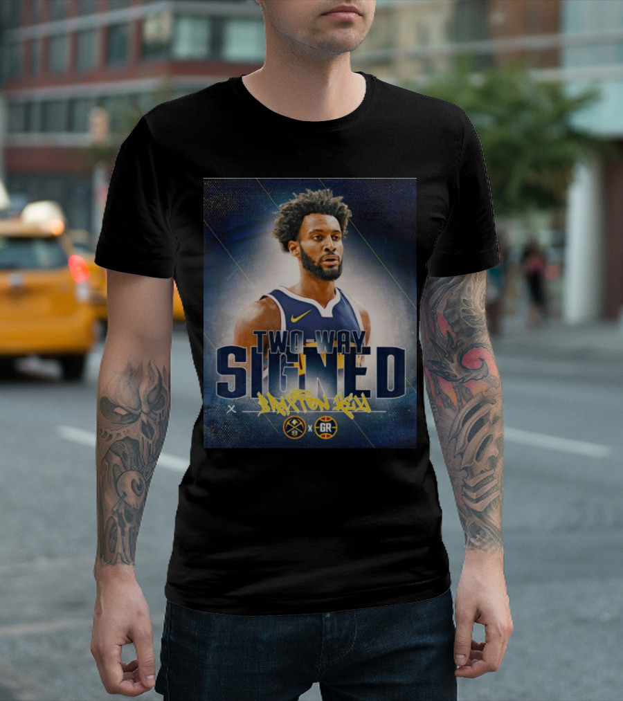 Braxton Key Two-Way Signed Denver Nuggets Grand Rapids Gold T-Shirt