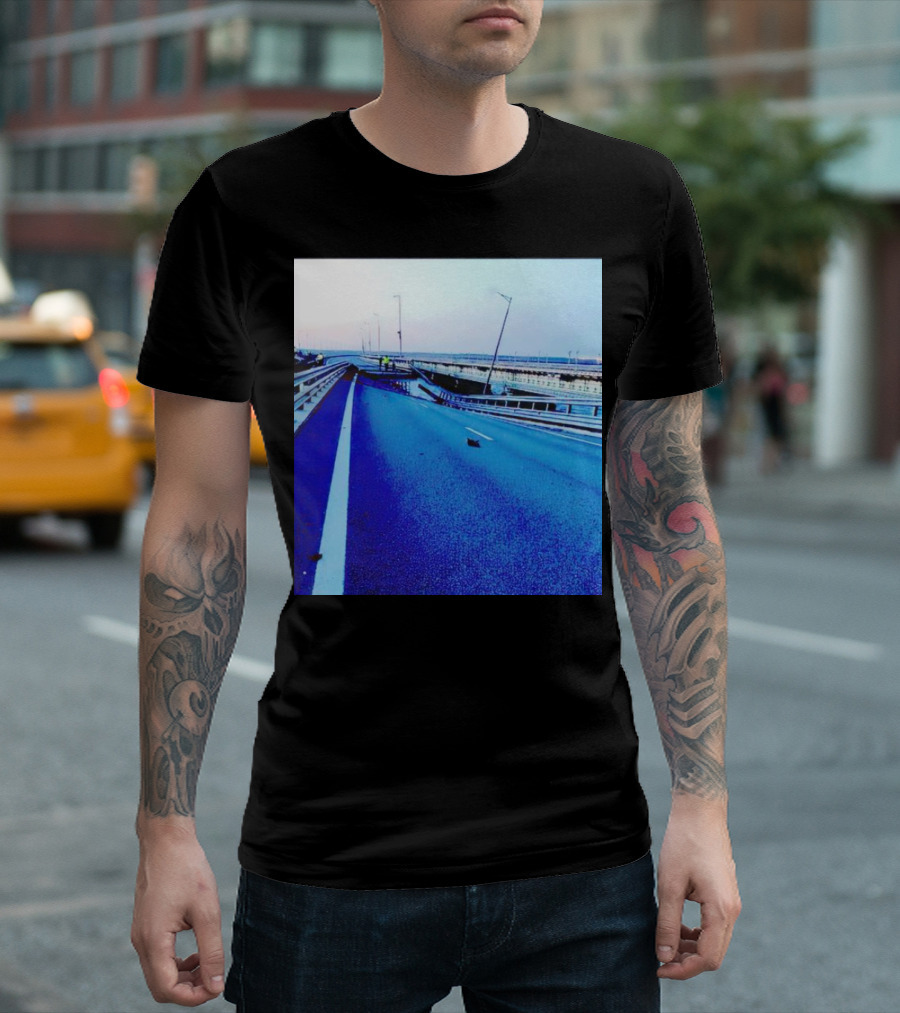 Crimean Kerch Bridge Partial Collapse Scene T-Shirt