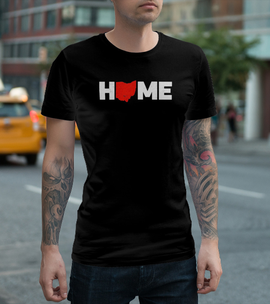 Frank LaRose Ohio Home State Map Typography T-Shirt