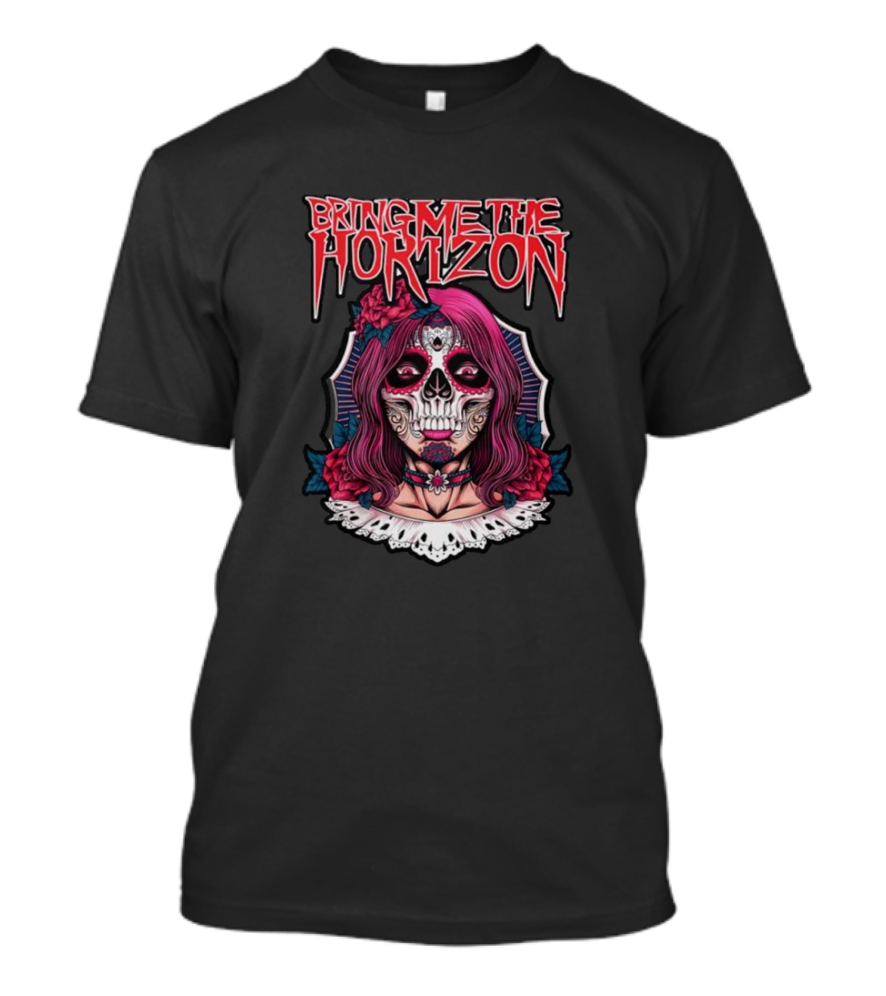 Bring Me The Horizon Dia De Los Muertos Style Skull T-Shirt