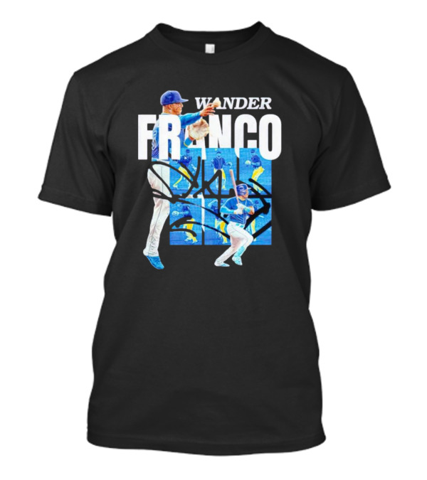 Wander Franco Baseball Dynamic Action And Signature T-Shirt