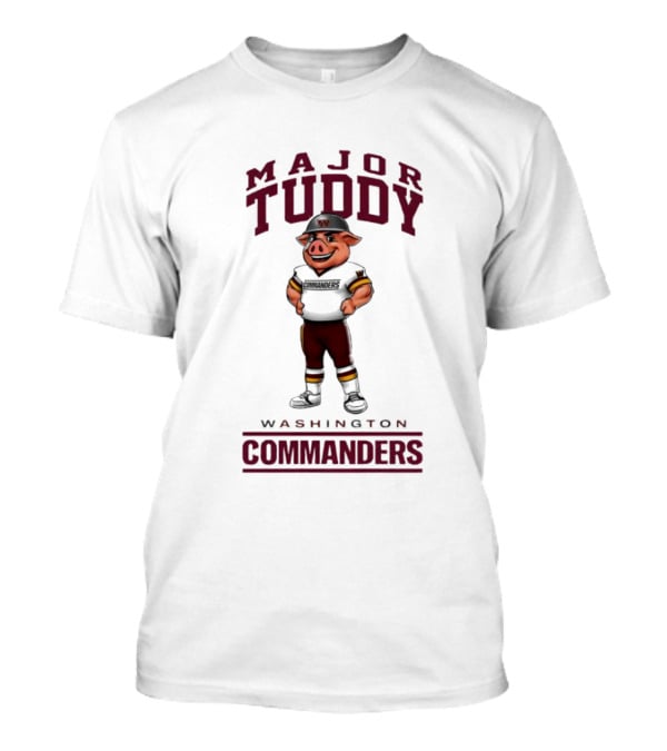 Washington Commanders Major Tuddy Pig Mascot T-Shirt