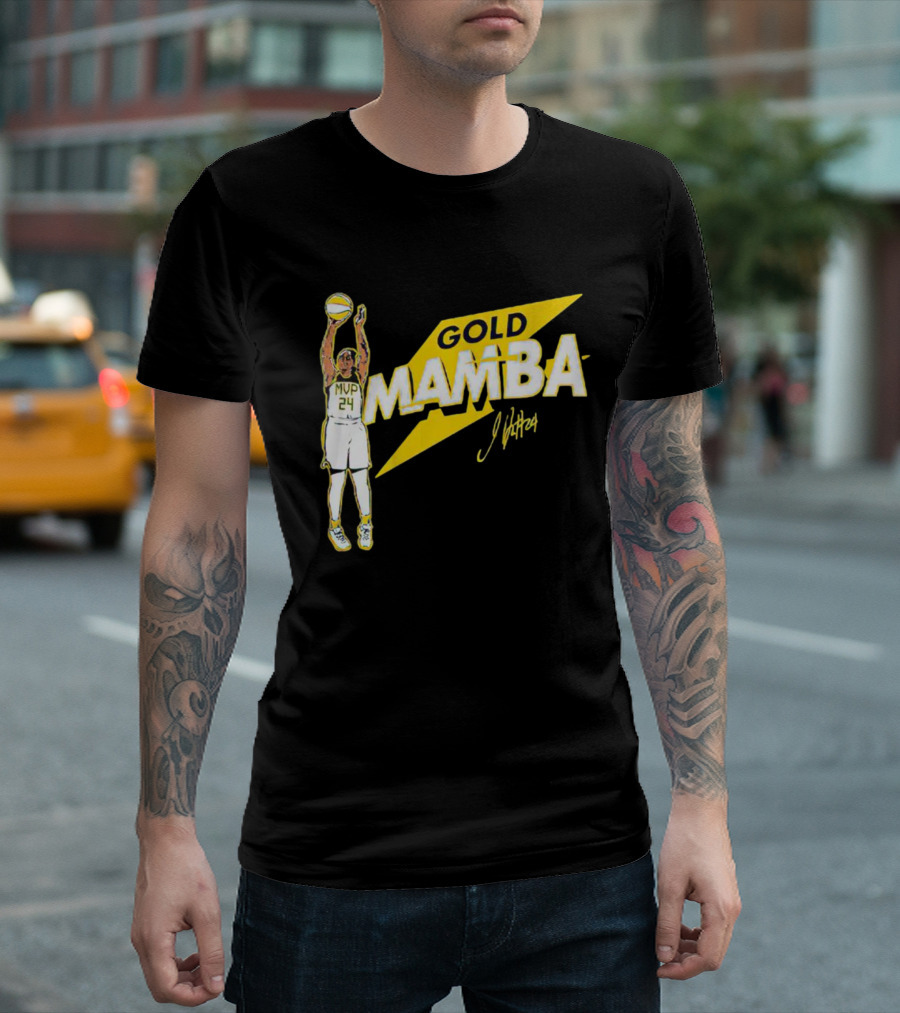 Gold Mamba 24 MVP Jewell Loyd Signature T-Shirt