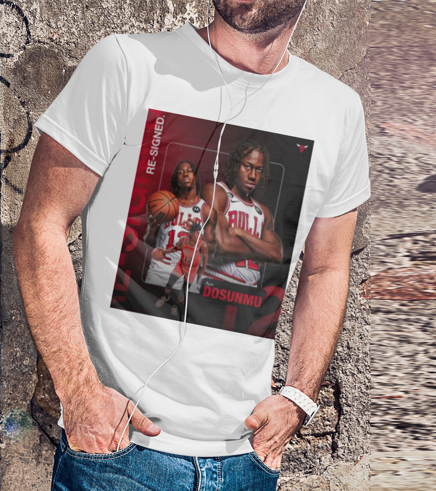 Chicago Bulls Ayo Dosunmu Re-Signed Number 12 T-Shirt