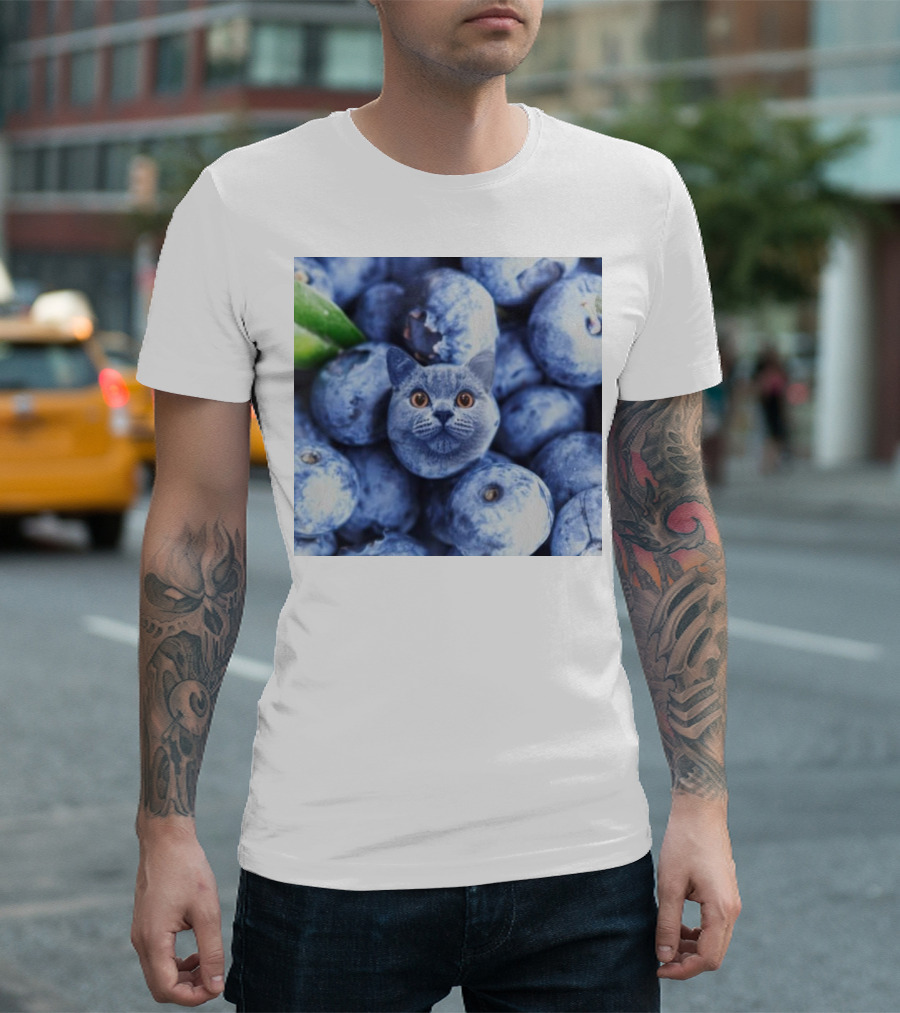 Cat Blueberries Meme T-Shirt