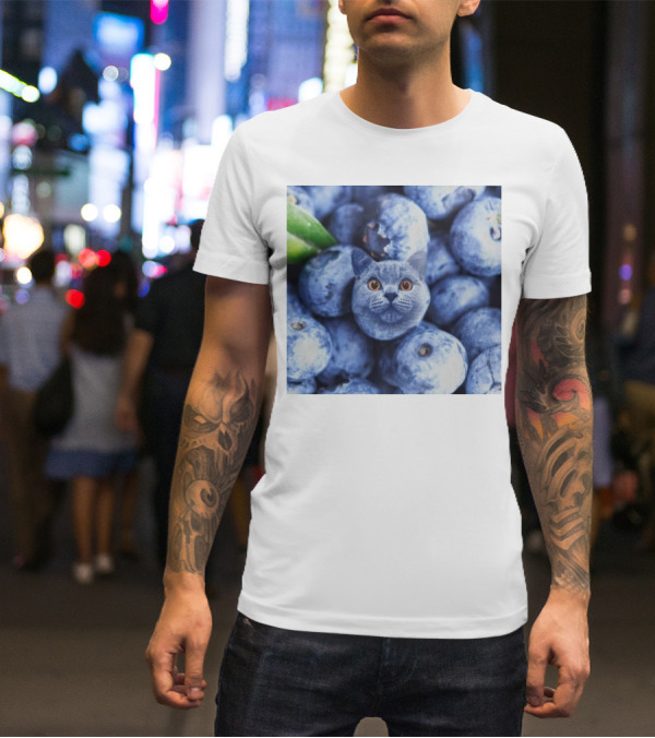 Cat Blueberries Meme T-Shirt