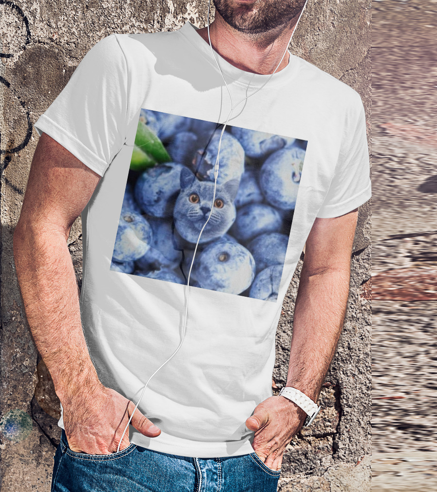 Cat Blueberries Meme T-Shirt