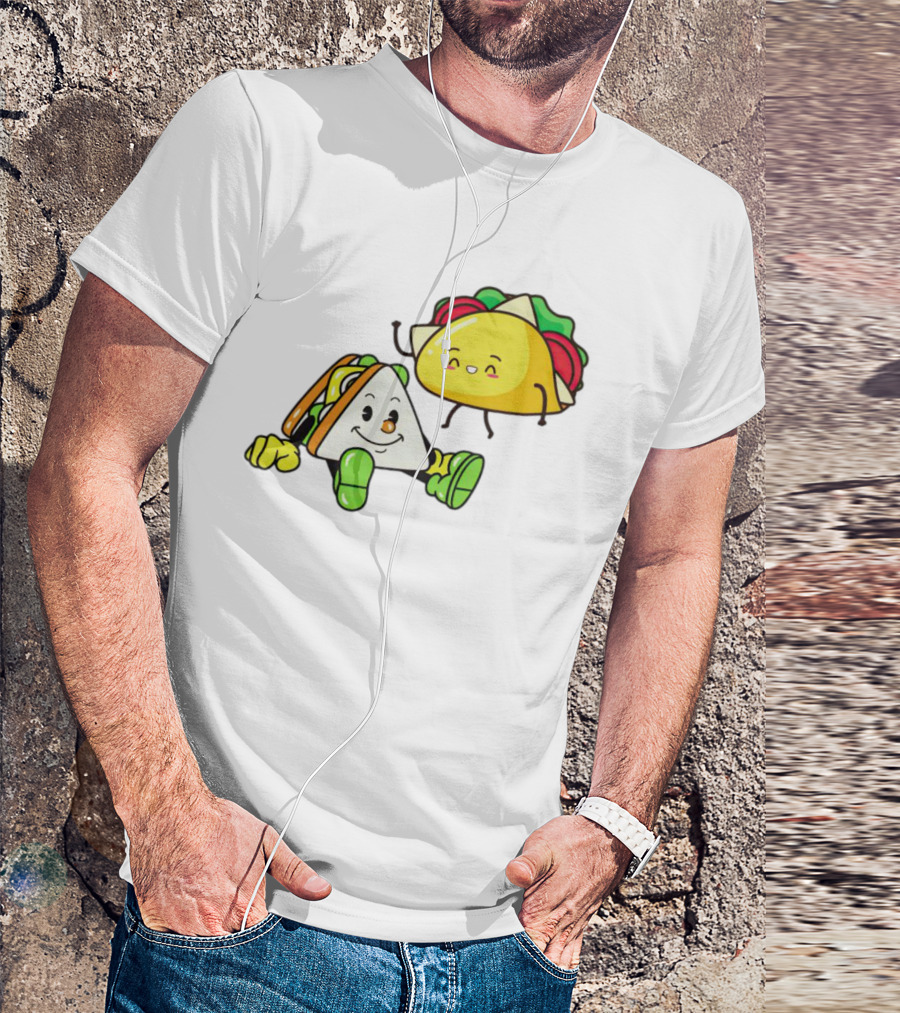 Tacos Friendship Day Happy Taco And Sandwich Duo T-Shirt