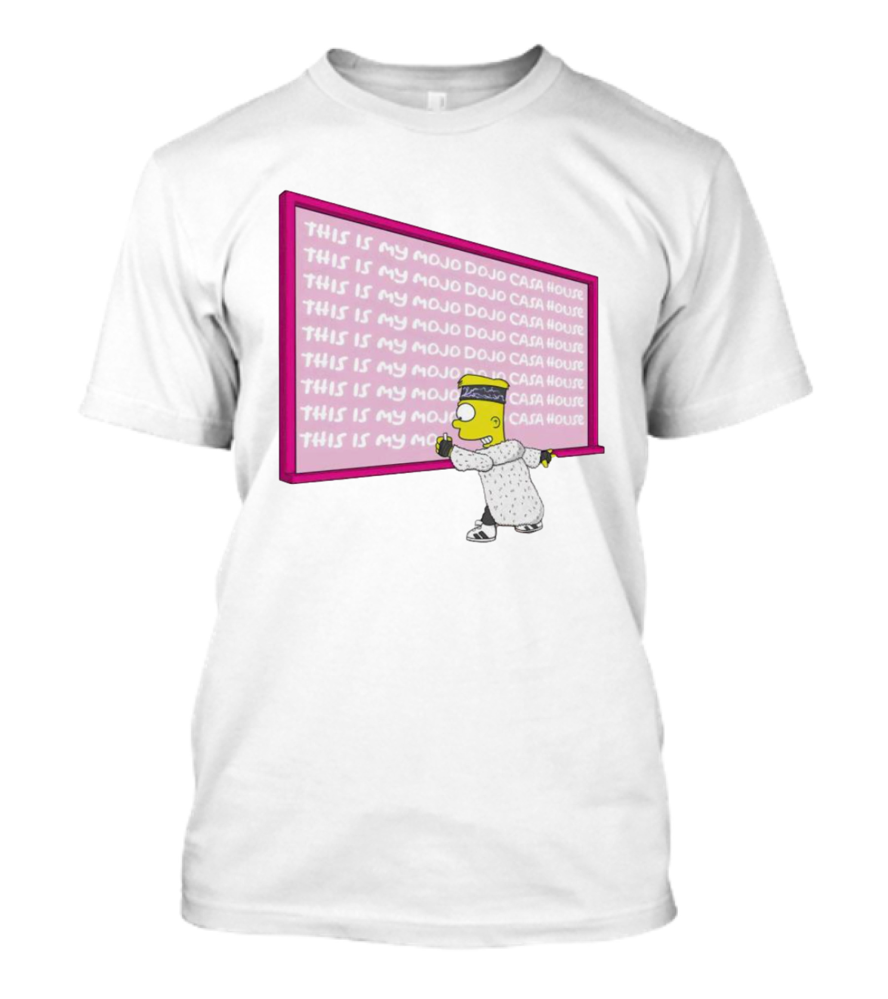 Bart Simpson Writing On Chalkboard This Is My Mojo Dojo Casa House T-Shirt