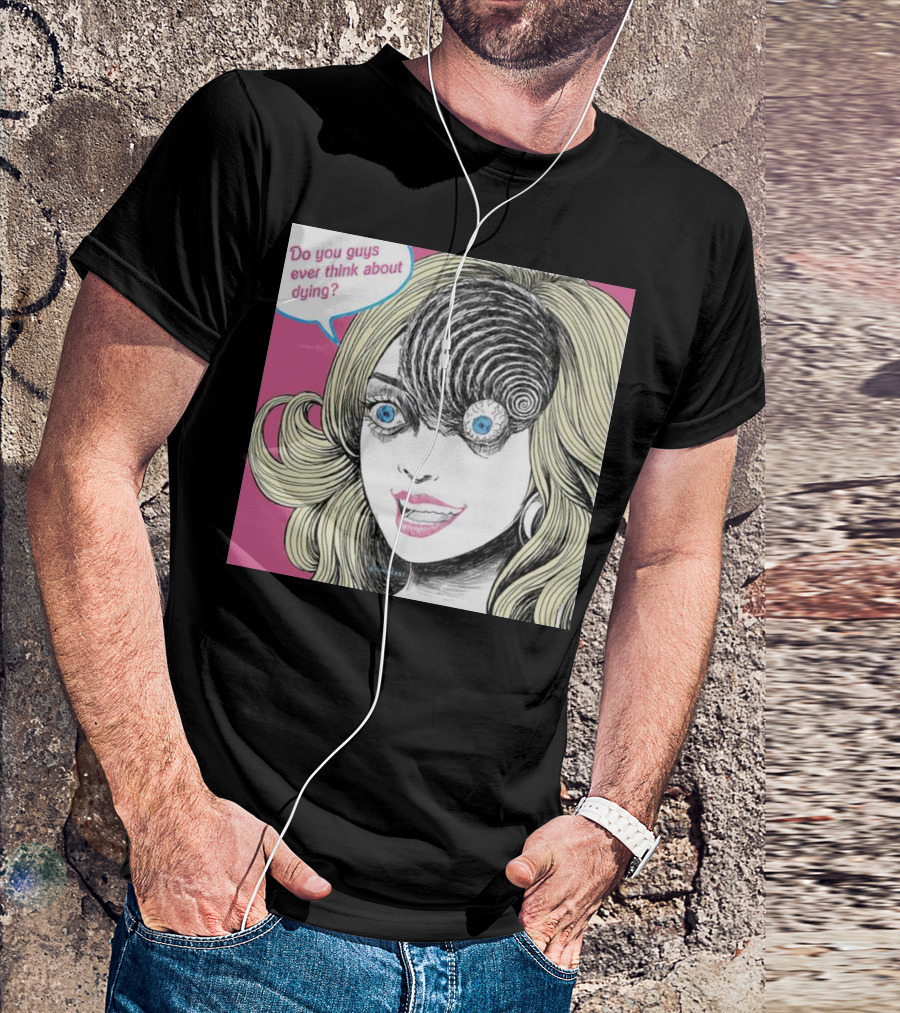 Junji Ito Barbie Do You Guys Ever Think About Dying Manga Horror Mashup T-Shirt