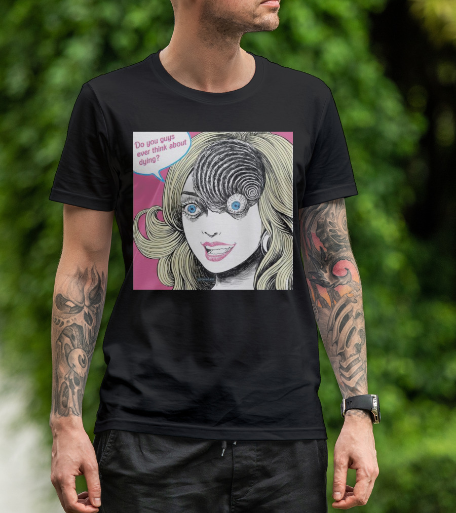 Junji Ito Barbie Do You Guys Ever Think About Dying Manga Horror Mashup T-Shirt