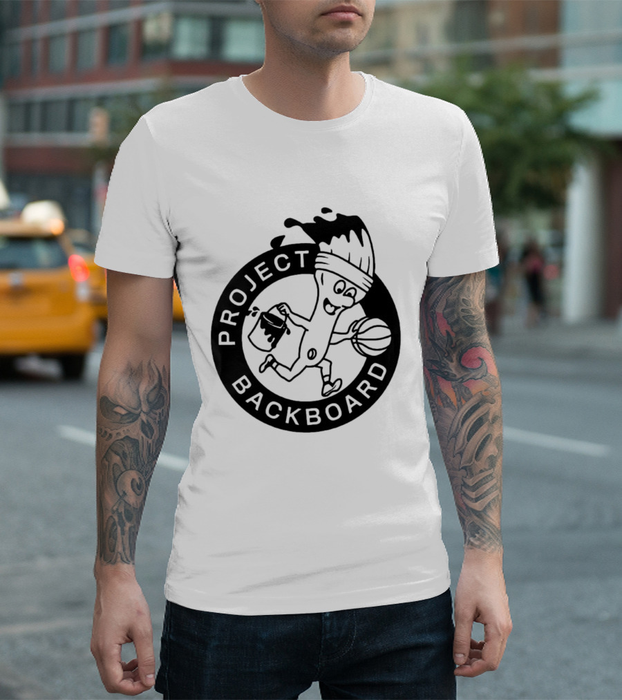 Project Backboard Paint Brush Basketball T-Shirt