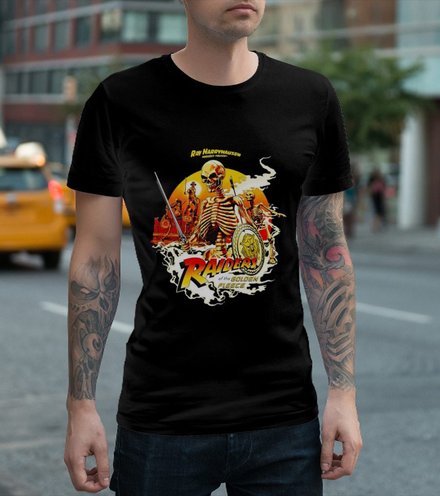 Ray Harryhausen Raiders of the Golden Fleece Skeleton Warriors Sword Chariot Adventure T-Shirt