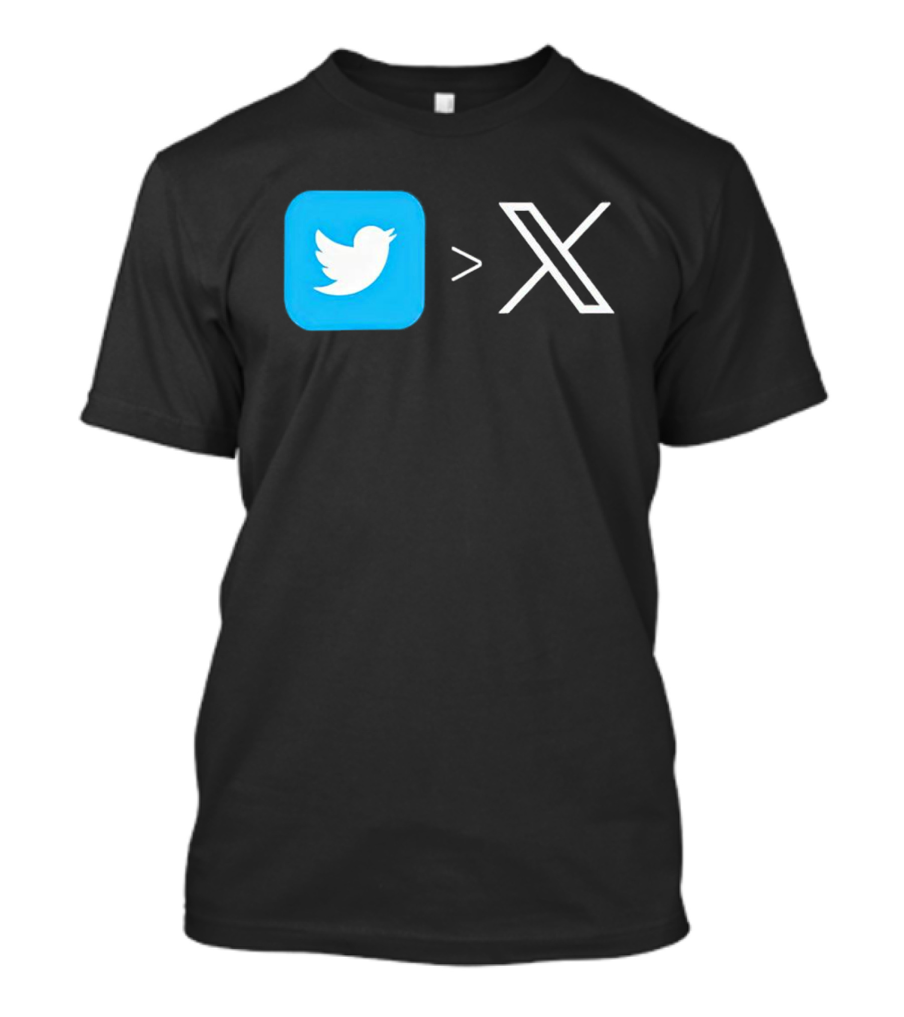 Twitter Bird Greater Than X Transition T-Shirt