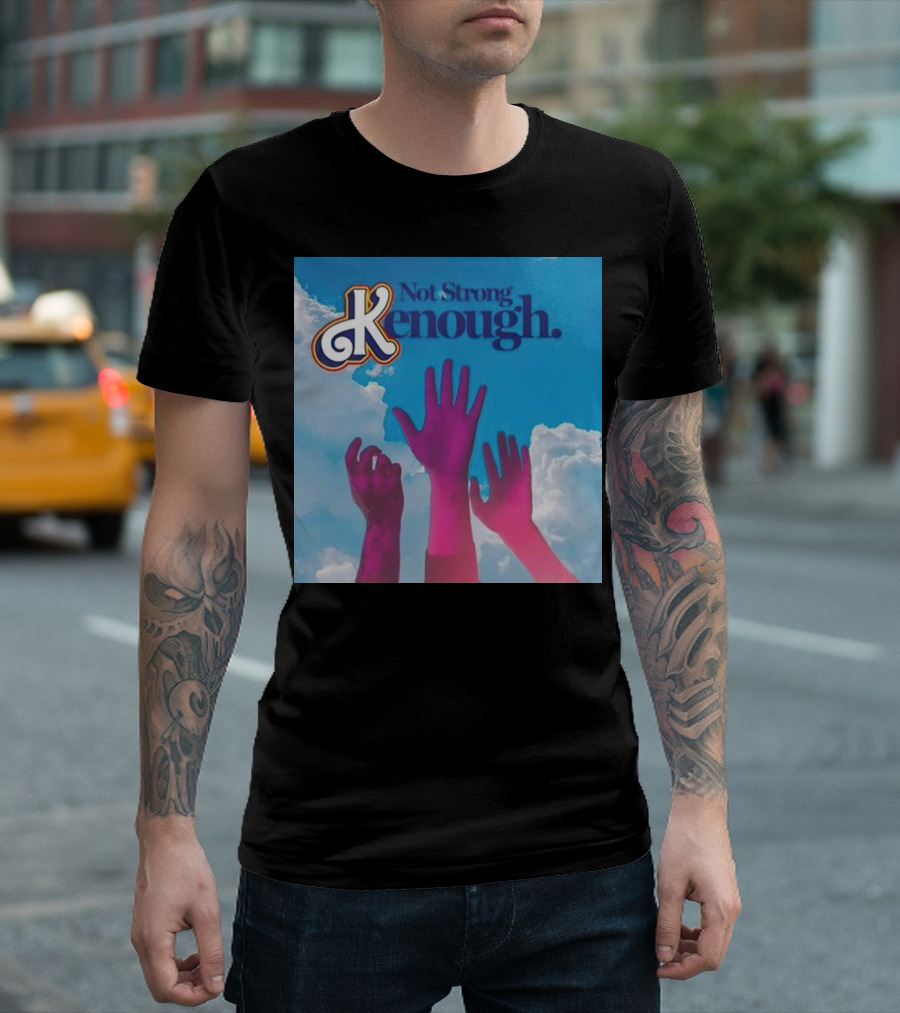 Not Strong Kenough Raising Hands Sky Clouds T-Shirt