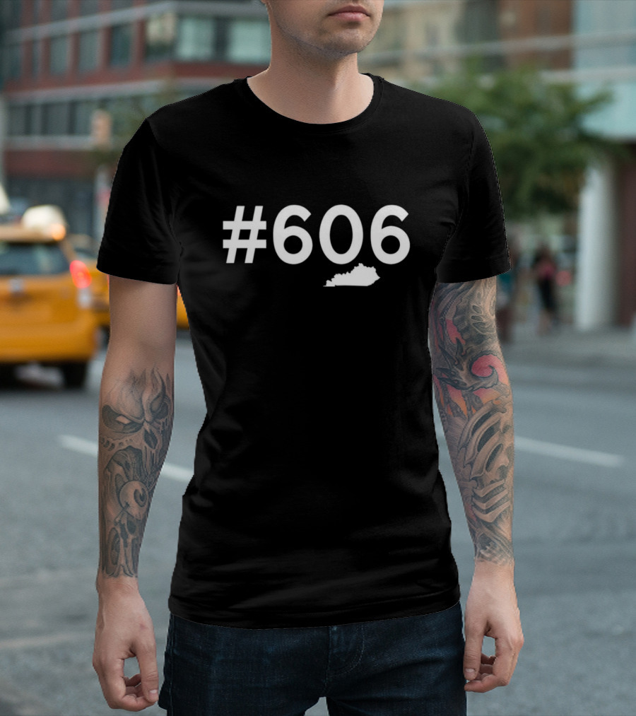 606 Kentucky Area Code with State T-Shirt