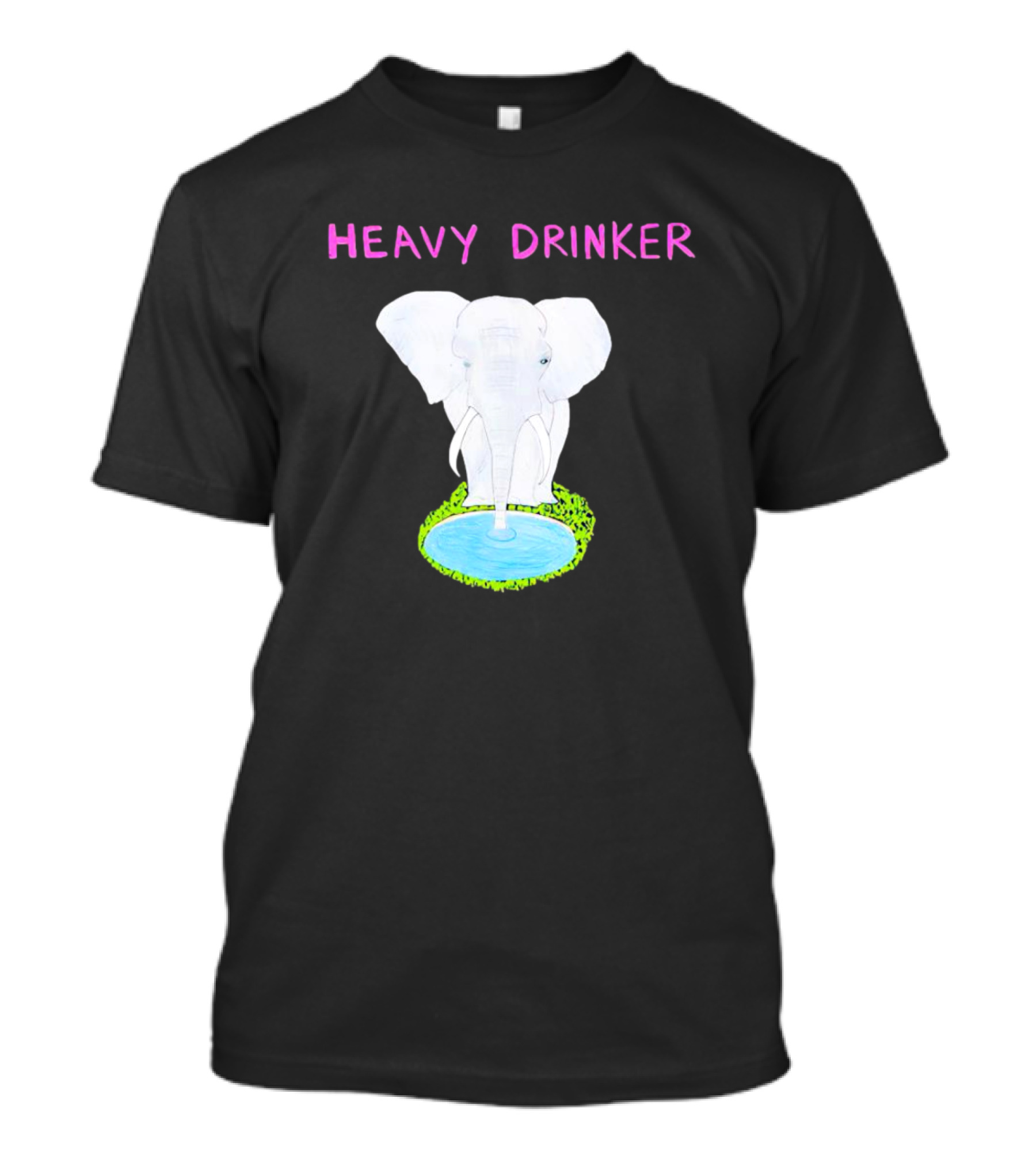 Elephant Heavy Drinker Water Humor T-Shirt