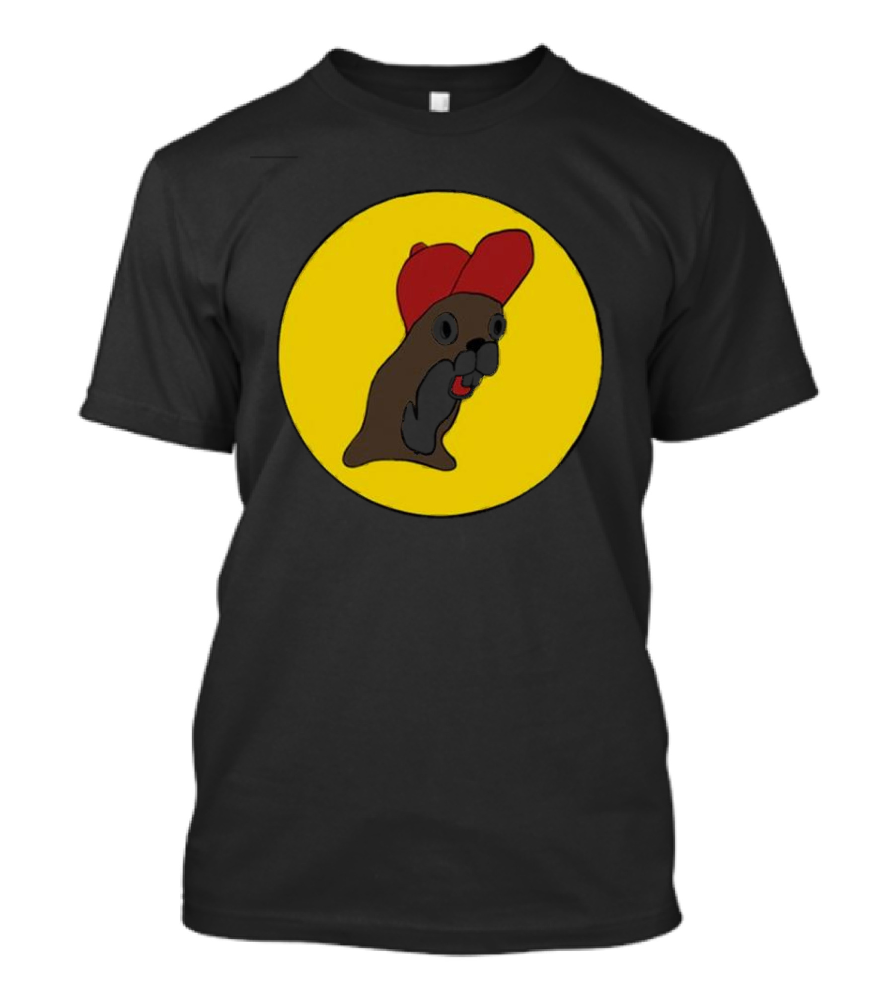 Baby Genius Buc-Ee’s Logo Parody With Cartoon Beaver In Red Cap T-Shirt