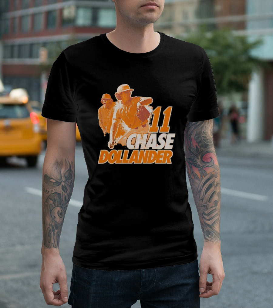 Chase Dollander 11 Baseball Action Player T-Shirt