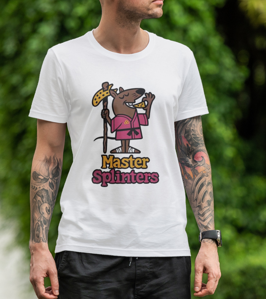 Master Splinters Pizza Slice Lover Ninja Rat T-Shirt