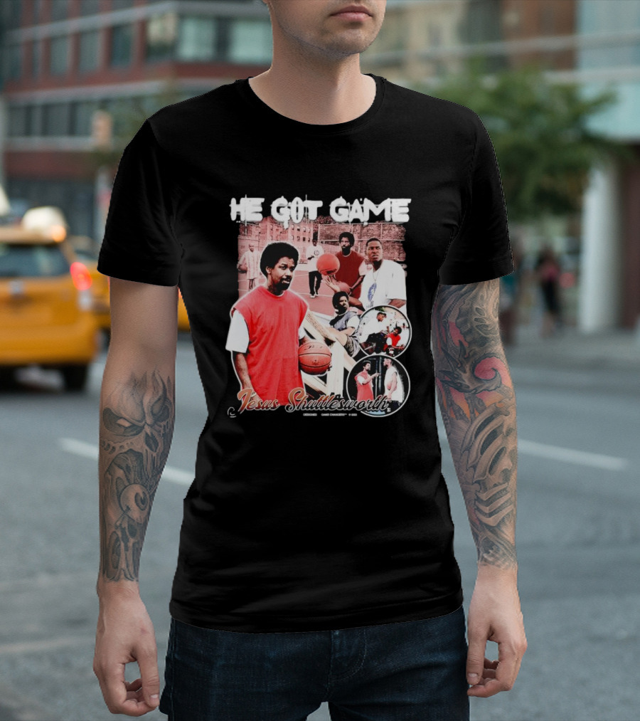 He Got Game Jesus Shuttlesworth Urban Basketball Scene 1998 T-Shirt