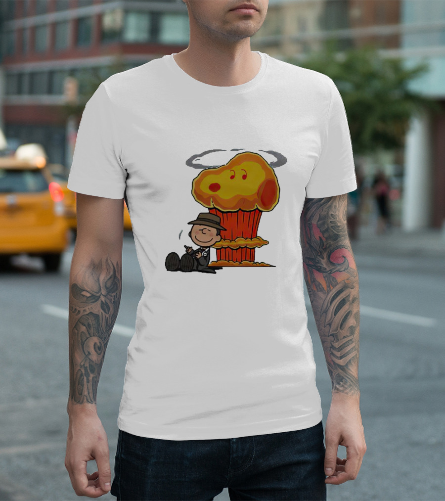 Oppeanutheimer Snoopy Explosion With Charlie Brown Smoking T-Shirt
