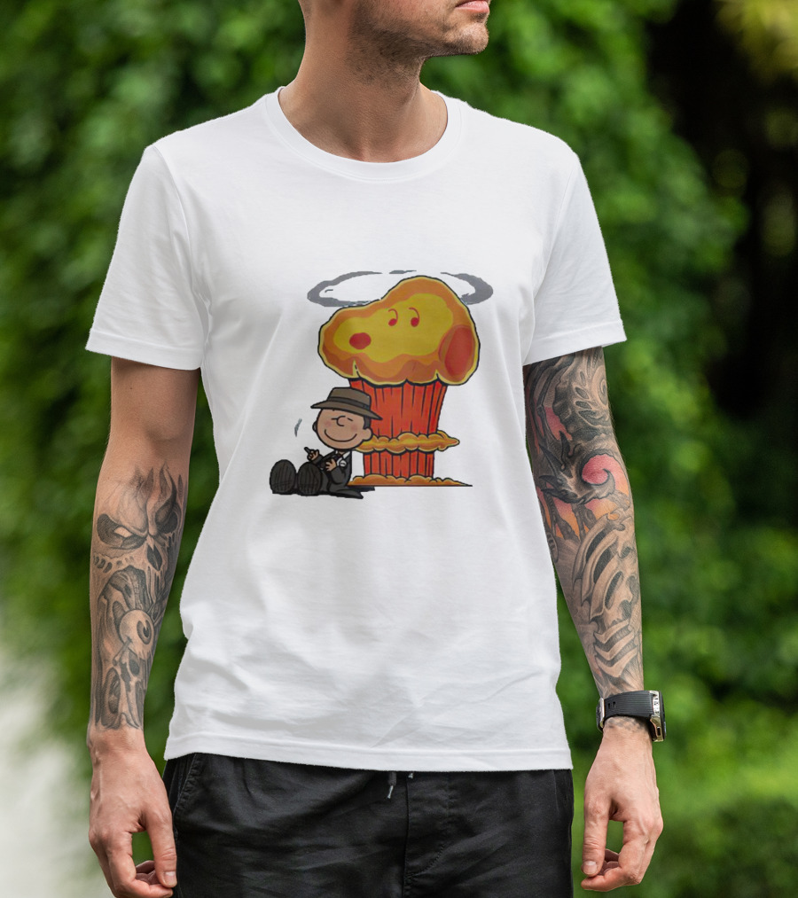 Oppeanutheimer Snoopy Explosion With Charlie Brown Smoking T-Shirt
