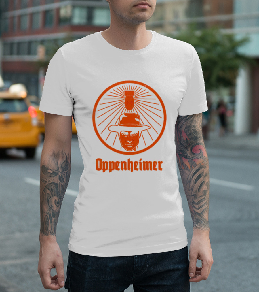 Oppenheimer Atom Meister Iconic Bomb Hat T-Shirt