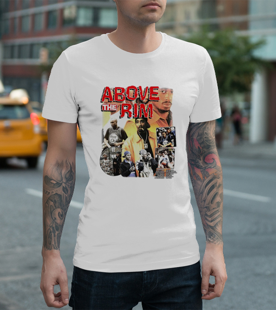 Above the Rim 2Pac Shoot Out Picture Collage T-Shirt