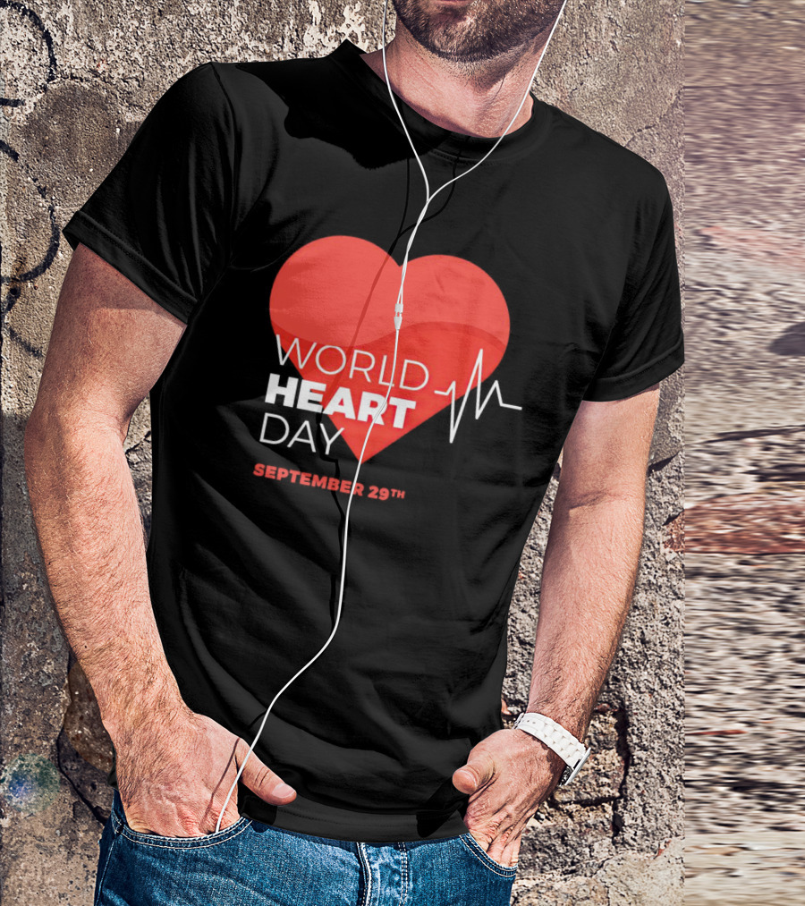 World Heart Day September 29th Heartbeat T-Shirt