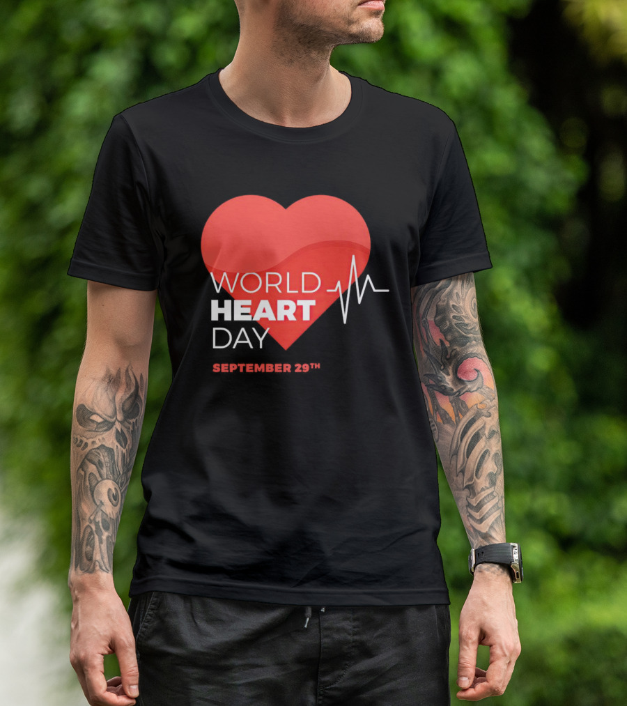 World Heart Day September 29th Heartbeat T-Shirt