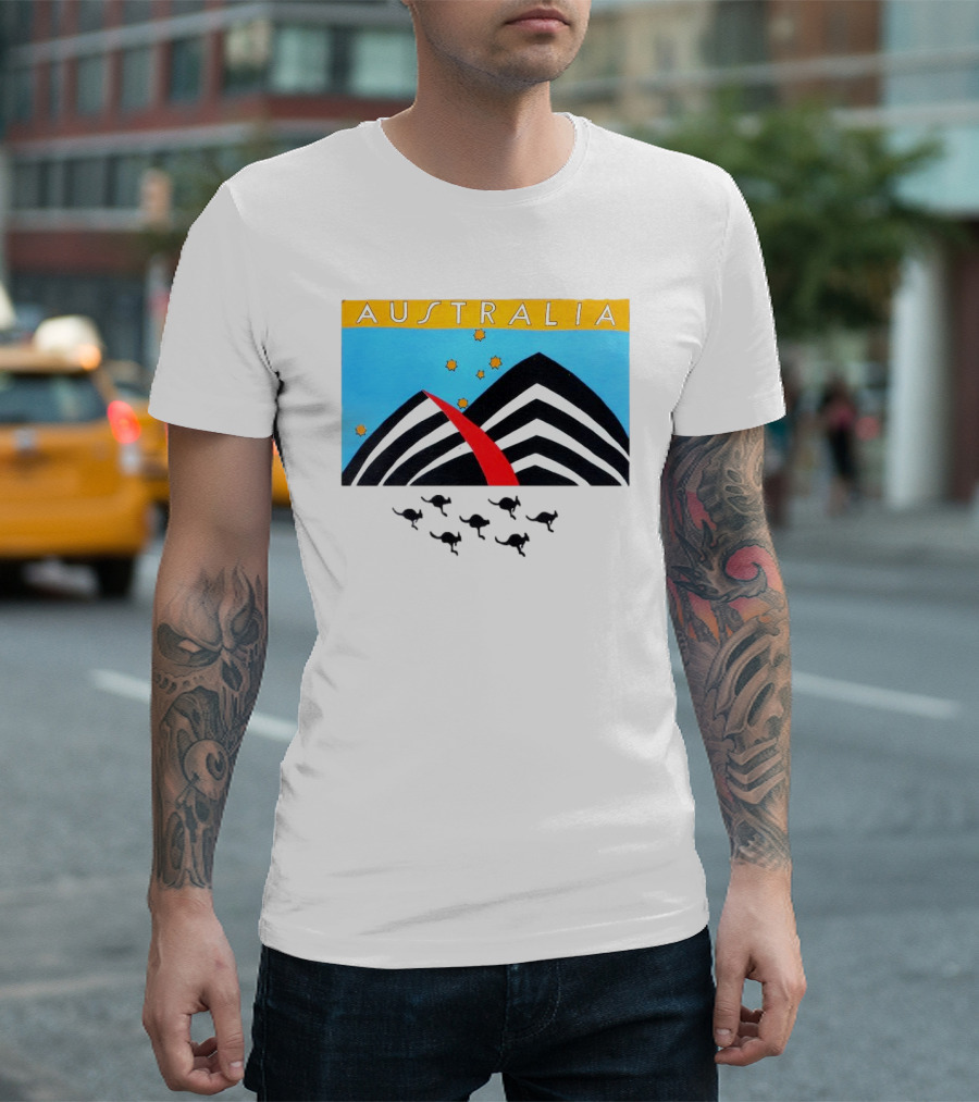 Australia Sydney Opera House Kangaroo Vintage T-Shirt