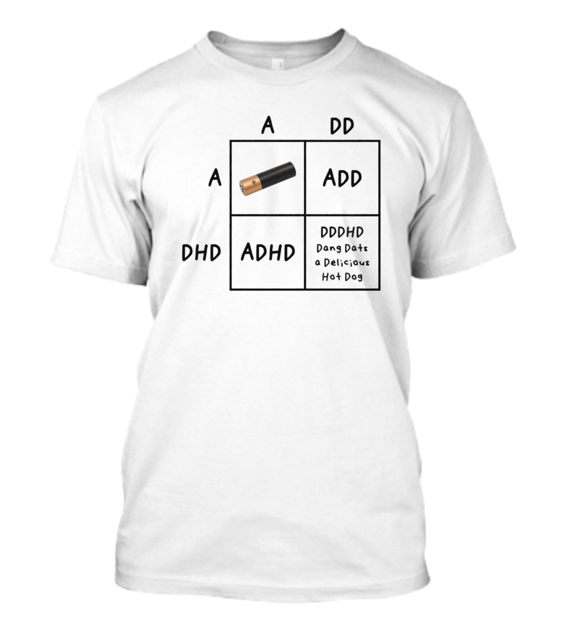 Punnett Square ADHD ADD DHD DDHD Dang Dats A Delicious Hot Dog T-Shirt