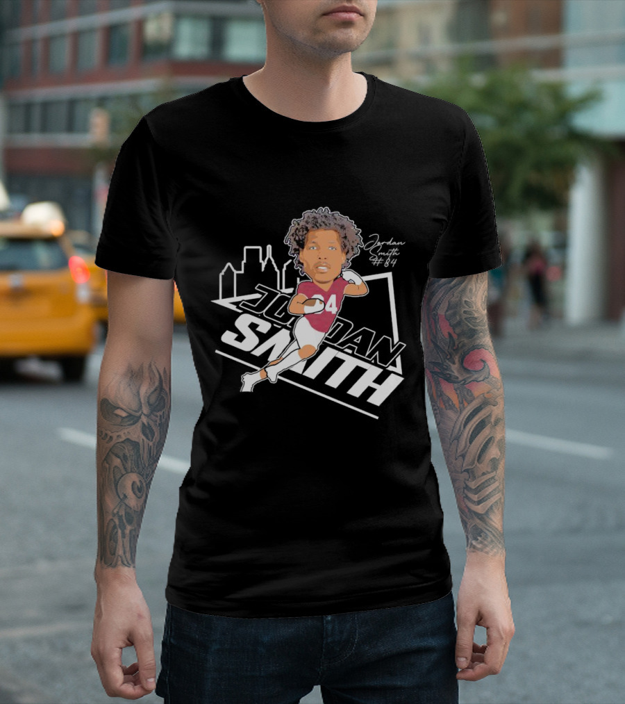 Jordan Smith #84 Temple Football Player Skyline T-Shirt