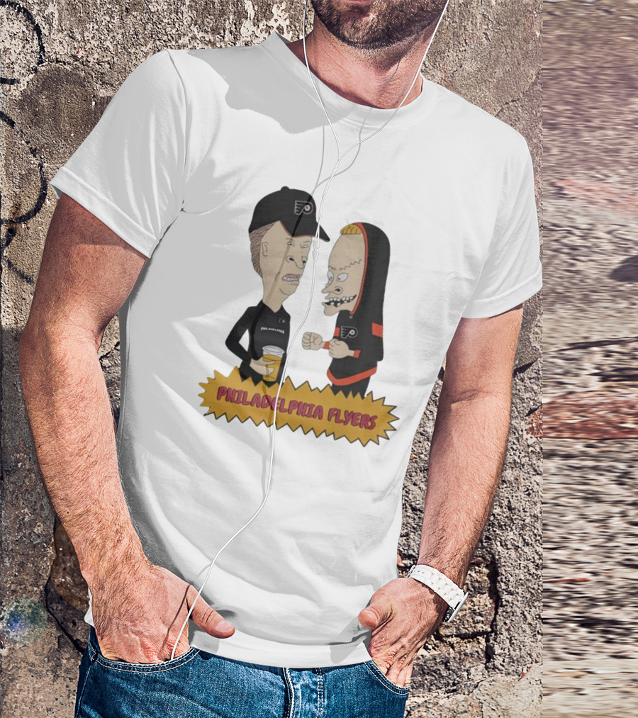 Beavis And Butt-Head Philadelphia Flyers Characters T-Shirt
