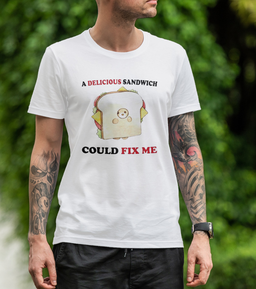 A Delicious Sandwich Could Fix Me Toast Bread Character T-Shirt