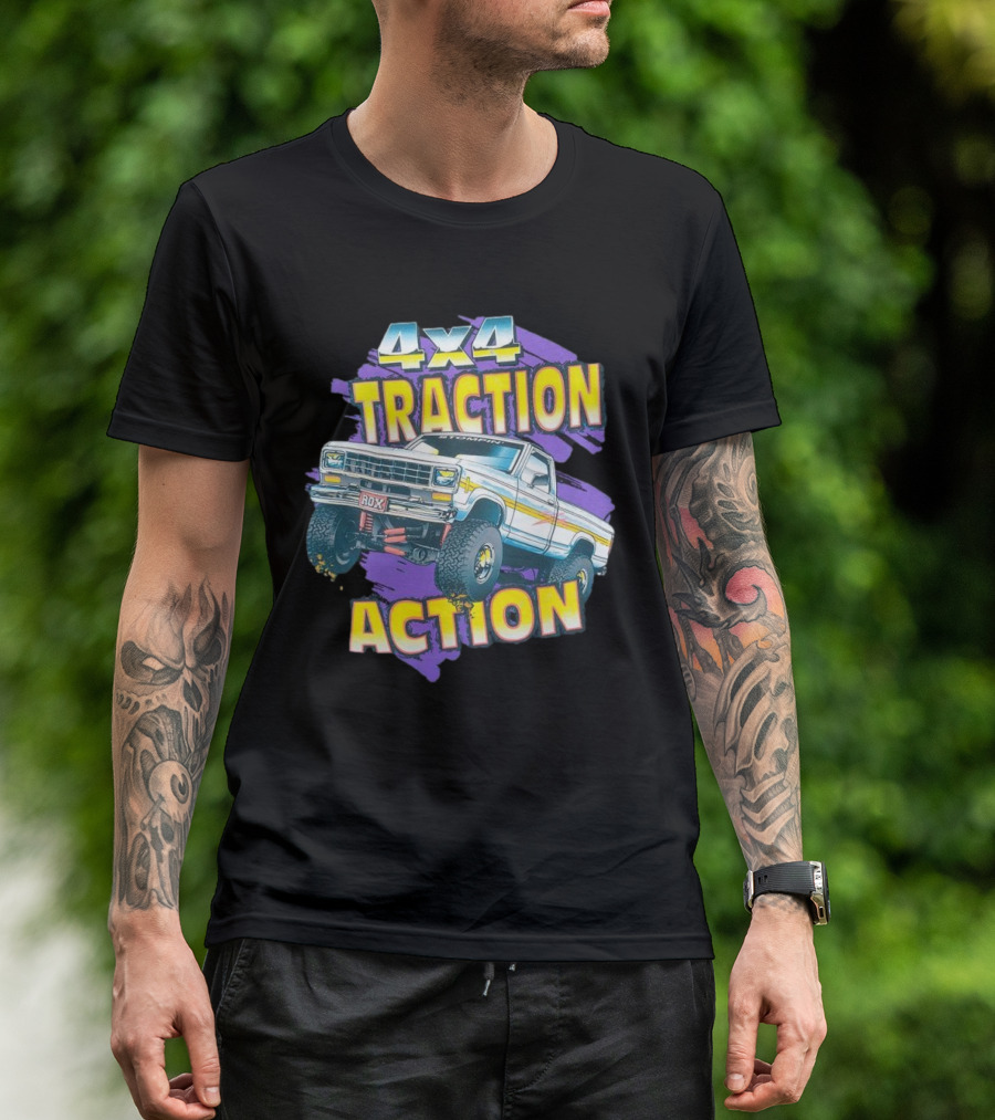 4x4 Traction Action Vintage Truck ROXX T-Shirt