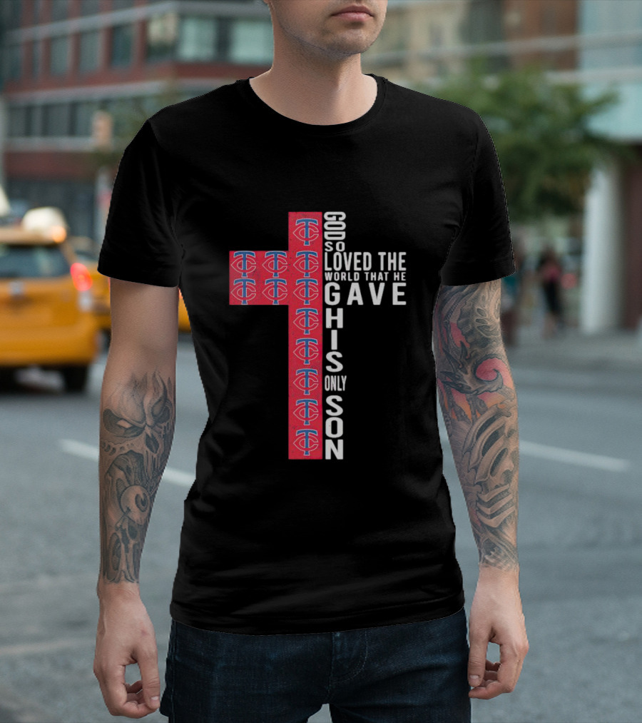 Twins God So Loved the World Cross with TC T-Shirt