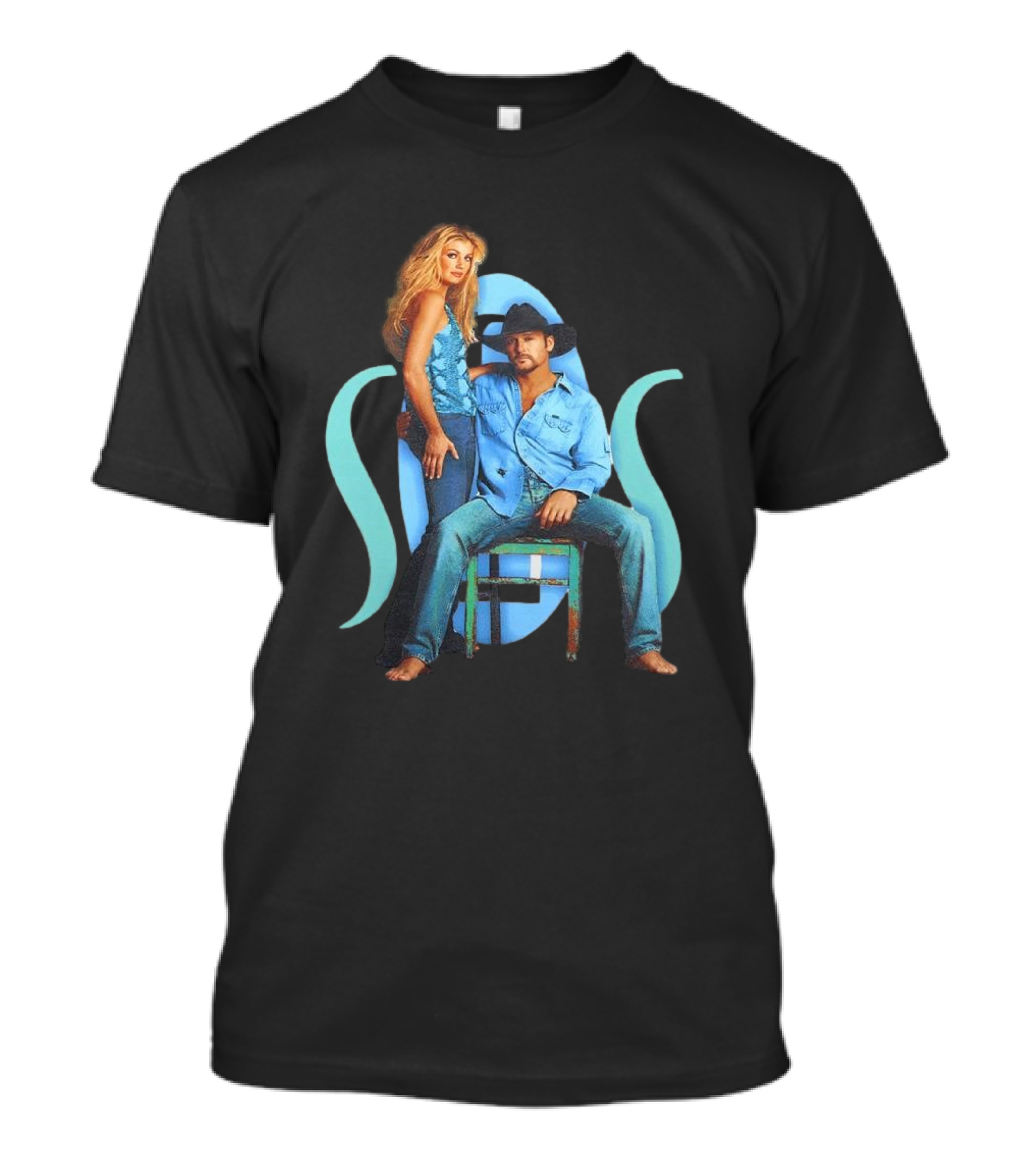 Vintage Tim McGraw And Faith Hill Soul2Soul II Tour Denim Style Duo T-Shirt