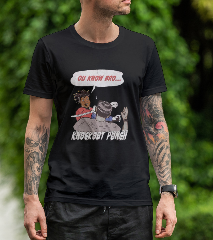 You Know Bro Knockout Punch Comic Style Fight Scene T-Shirt